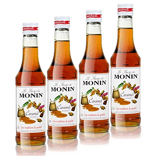 4x Monin Karamell / Caramel Sirup, 250 ml Flasche von MONIN