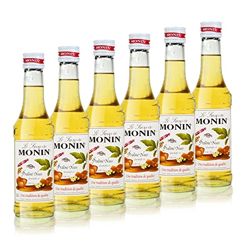 6x Monin Praline Nuss Sirup, 250 ml Flasche von MONIN