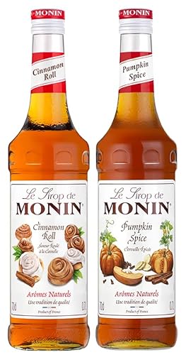 MONIN - Sortiment Zimt-Rollsirup und würziger Kürbissirup für Heiß- und Gourmetgetränke - Natürliche Aromen - 2x70 cl MONIN - Sortiment Zimt-Rollsirup und würziger Kürbissirup für Heiß- und Gourmetgetränke - Natürliche Aromen - 2x70 cl von MONIN