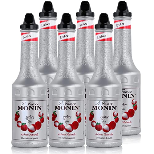 Monin Fruchtpüree Mix Litschi, 1,0 L, 6er Pack von MONIN