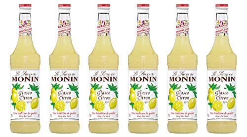 Monin Glasco Citron Lemon Syrup 700ml, 6er Pack von MONIN