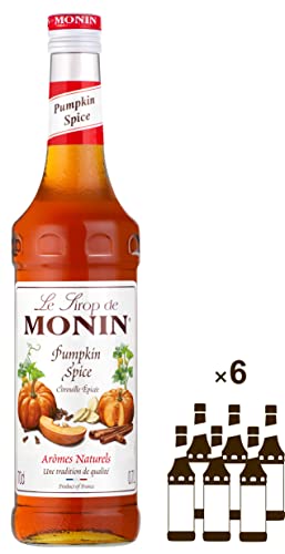 Monin Pumpkin Spice Sirup, 70 cl Flasche Set von 6 - Spiced Pumpkin Sirup der Aromen für Getränke von MONIN