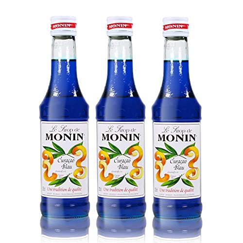 Monin Sirup Curaçao Blau, 0,25L, 3er Pack von MONIN
