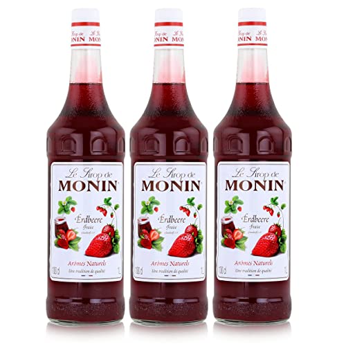 Monin Sirup Erdbeer, 1,0L, 3er Pack von MONIN