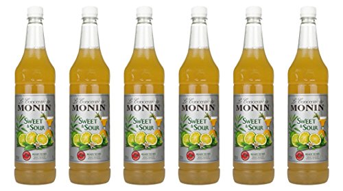 MONIN Süß-saures Aromakonzentrat, 1 Liter, 6er Pack Flasche, Flüssig, Erfrischung von MONIN