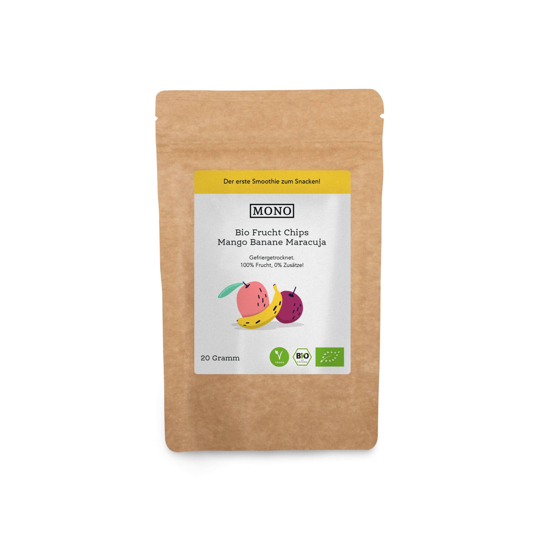 MONO Frucht Chips Bio Mango Banane Maracuja MONO Frucht Chips Bio Mango Banane Maracuja von MONO