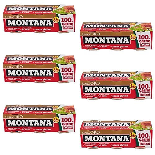 18x Montana linea oro Rindfleisch in Aspik dosen 90g 100% Italienisch Fleisch von montana