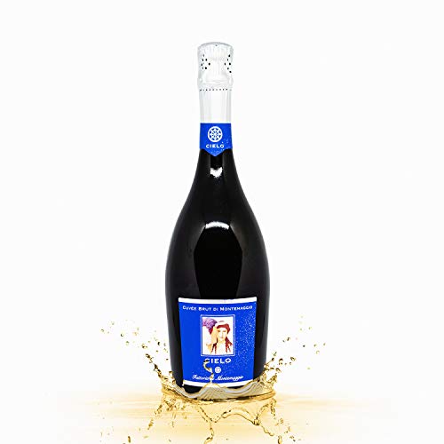 Il Cielo di Montemaggio Schaumwein - Cuvee Brut - Extra Trocken - Sekt - 100% Chardonnay - Luxuriöser Edler Bio-Wein aus Italien - Fattoria di Montemaggio - 0.75L - 1 Flasche von MONTEMAGGIO