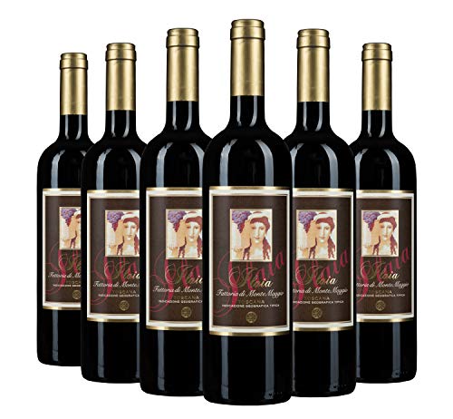 Ilaia di Montemaggio - Rotwein Bio - Super Toskanischer Luxuriöser Edler Bio - 100% Pugnitello - Wein aus Italien - Fattoria di Montemaggio - 0.75L - 6 Flaschen von MONTEMAGGIO