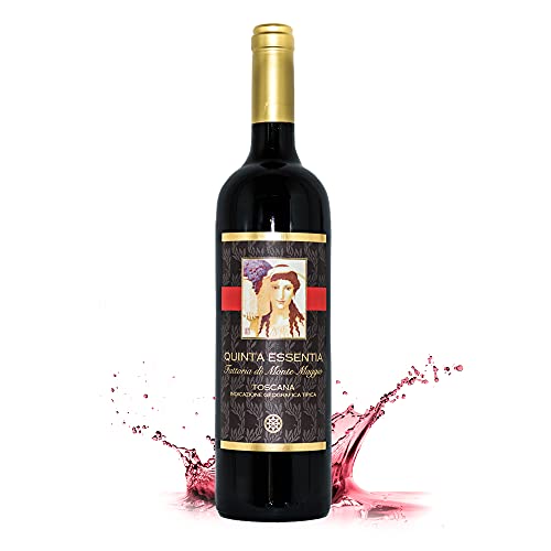 Rotwein - Quinta Essentia di Montemaggio IGT - Italienischer Bio-Rotwein - Super Toskanischer Luxuriöser Edler Bio - Merlot/Sangiovese - Fattoria di Montemaggio - ML. 750-1 Flasche von MONTEMAGGIO