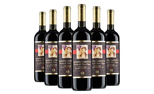 Rotwein - Quinta Essentia di Montemaggio IGT - Italienischer Bio-Rotwein - Super Toskanischer Luxuriöser Edler Bio - Merlot/Sangiovese - Fattoria di Montemaggio - ML. 750-6 Flaschen von MONTEMAGGIO