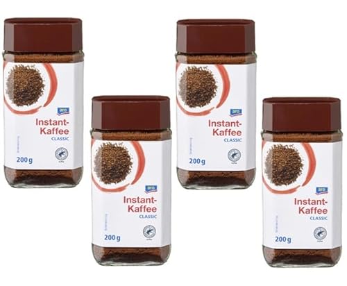 4 Gläser a 200g aro Instant Kaffee Classic – Praktischer Genuss für jeden Tag von MOP MatthiThom