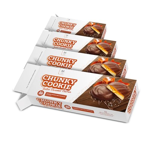 MORE NUTRITION More Chunky Cookie, 4 x 128g Packung (32 Kekse) - Salted Caramel Flavor von MORE NUTRITION