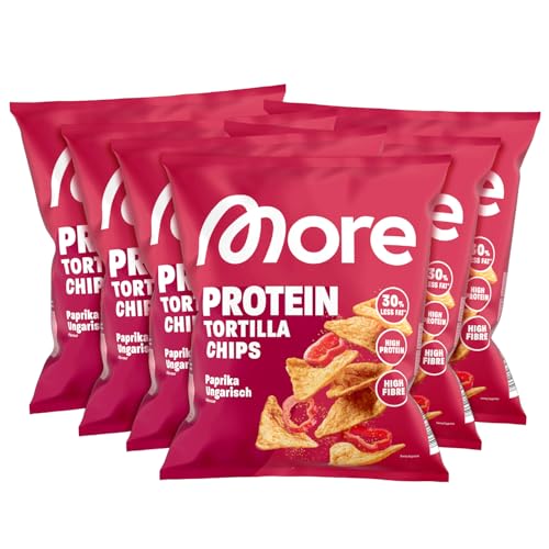 MORE NUTRITION Protein Tortilla Chips, 6er Box, Paprika Ungarisch v2 von MORE NUTRITION