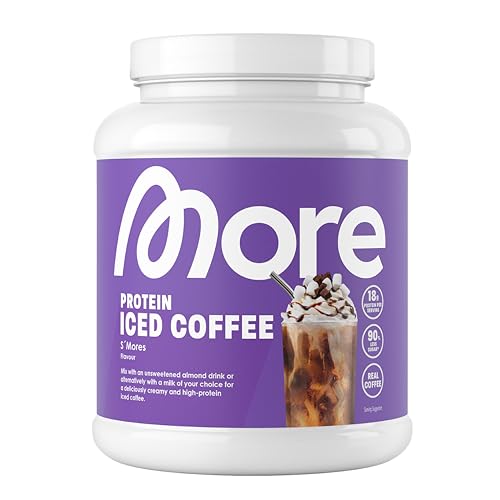 MORE Protein Iced Coffee, 500g, S'Mores, Eiskaffee mit wertvollen Proteinen, wenig Zucker und Fett - made in Germany MORE Protein Iced Coffee, 500g, S'Mores, Eiskaffee mit wertvollen Proteinen, wenig Zucker und Fett - made in Germany von MORE NUTRITION