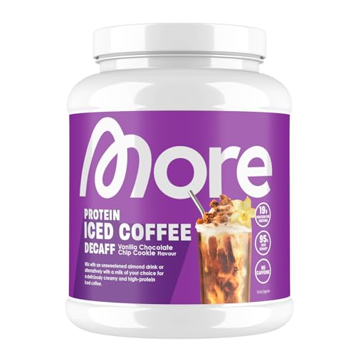 MORE Protein Iced Coffee Decaff, 500g, Vanilla Chocolate Chip Cookie, entkoffeinierter Eiskaffee mit wertvollen Proteinen, wenig Zucker und Fett - made in Germany MORE Protein Iced Coffee Decaff, 500g, Vanilla Chocolate Chip Cookie, entkoffeinierter Eiskaffee mit wertvollen Proteinen, wenig Zucker und Fett - made in Germany von MORE NUTRITION