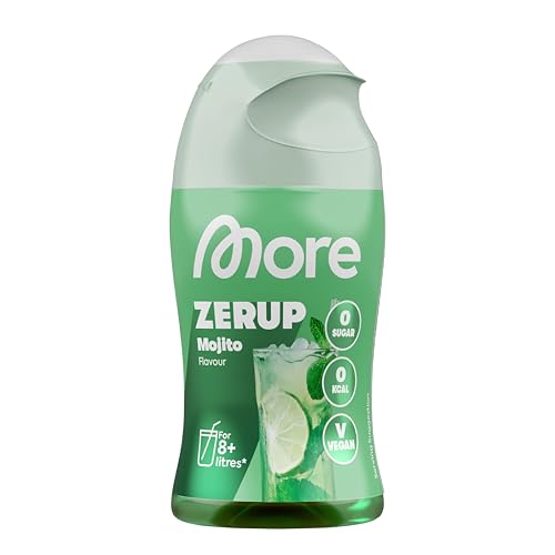 MORE Zerup, Mojito, 65 ml, für bis zu 8 l Fertiggetränk, zuckerfreier Sirup mit echten Fruchtextrakten, vegan, zero Kalorien - made in Germany MORE Zerup, Mojito, 65 ml, für bis zu 8 l Fertiggetränk, zuckerfreier Sirup mit echten Fruchtextrakten, vegan, zero Kalorien - made in Germany von MORE NUTRITION