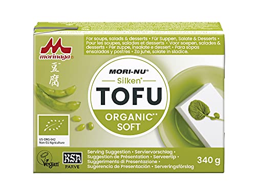 Mori-Nu Bio Seidentofu – Weicher Bio Tofu aus Sojabohnen – vielseitig einsetzbar – 12 x 340 g von Mori-Nu