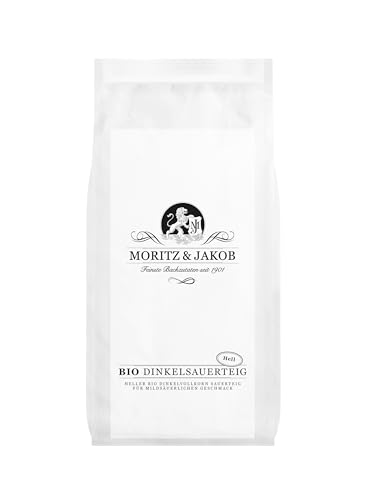 Moritz & Jakob BIO Dinkelsauerteig hell 250 g - getrocknet Dinkelvollkorn Sauerteig für mildsäuerlichen Geschmack – Backzutat für (Dinkel-)Sauerteigbrot von MORITZ & JAKOB Feinste Backzutaten seit 1901