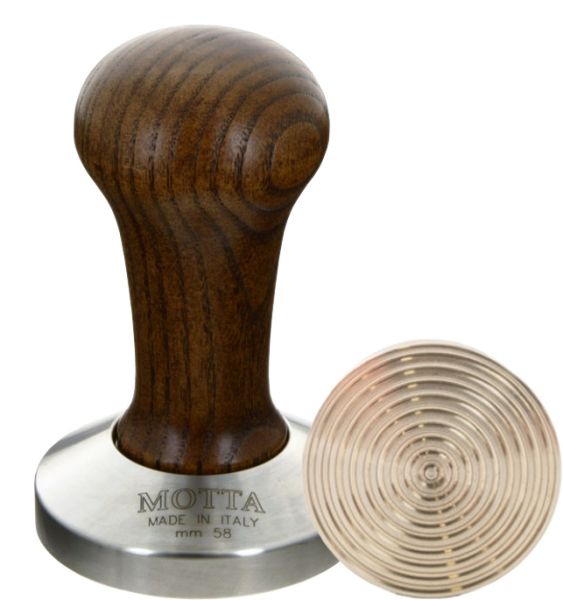Motta Edelstahl Tamper Wave mit Holzgriff Motta Edelstahl Tamper Wave mit Holzgriff von Metallurgica Motta