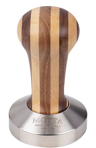 Motta - Edelstahl Tamper mit gestreiftem Holzgriff Motta - Edelstahl Tamper mit gestreiftem Holzgriff von Metallurgica Motta