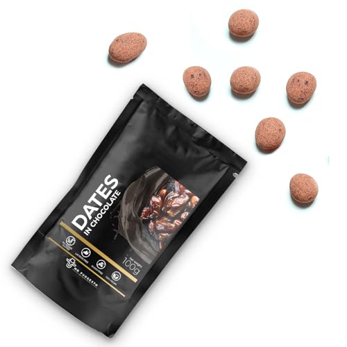 Datteln in Dessertschokolade - Mr Fudgesto Süßigkeiten - Premiumgenuss - Luxuriöse Konfiserie für Gourmetfreuden - Schachtel 100g Datteln in Dessertschokolade - Mr Fudgesto Süßigkeiten - Premiumgenuss - Luxuriöse Konfiserie für Gourmetfreuden - Schachtel 100g von MR FUDGESTO Artisan Delicacies
