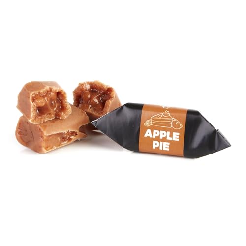 Traditionelle Karamellbonbons - Frisch Fudge - Geschmack: Apfelkuchen - Mr Fudgesto Süßigkeiten aus Karamell - Kuhbonbon - Box 250 g von MR FUDGESTO Artisan Delicacies
