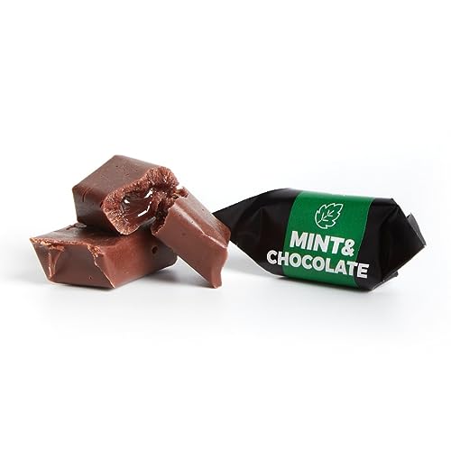 Traditionelle Karamellbonbons - Frisch Fudge - Geschmack: Minze & Schokolade - Mr Fudgesto Süßigkeiten aus Karamell - Kuhbonbon - Box 250 g Traditionelle Karamellbonbons - Frisch Fudge - Geschmack: Minze & Schokolade - Mr Fudgesto Süßigkeiten aus Karamell - Kuhbonbon - Box 250 g von MR FUDGESTO Artisan Delicacies