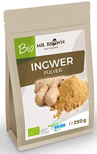 1kg (2x500g) BIO Ingwerpulver (1kg), Ingwer, gemahlen, in Tees, asiatischen Gerichten uvm., fruchtig-scharf von MR. BROWN