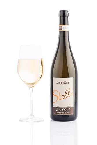 750ml Wein Stella, kalt oder heiß als Glühwein genießbar, Lieblich, Moscato D'Asti, süß, fruchtig, prickelnd, aus Italien von MR. BROWN