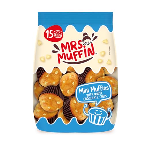 MRS. MUFFIN Mini Muffins mit weißen fluffigen Schokoladenchips 225g von MRS. MUFFIN