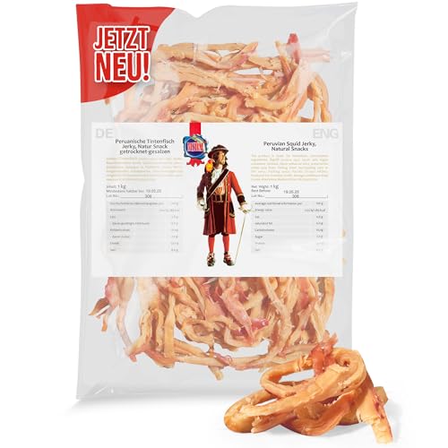 MSDM Peruanischer Tintenfisch 1kg - Fisch Jerky I High Protein I Snacks I Trockenfisch Omega 3 I Beef Jerky, Trockenfleisch & Chips Alternative Salat Topping MSDM Peruanischer Tintenfisch 1kg - Fisch Jerky I High Protein I Snacks I Trockenfisch Omega 3 I Beef Jerky, Trockenfleisch & Chips Alternative Salat Topping von MSDM