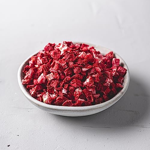 Bio Erdbeeren gefriergetrocknet I Würfel 5-10mm 100% Frucht I Trockenfrucht I Beeren Obst I 500g Inhalt von MÜSLI MÜHLE Kernig Kornig Knusprig