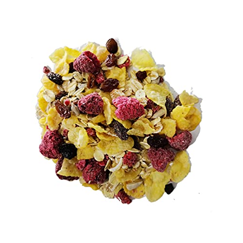 HIMBEER BIO MÜSLI mit 7% gefriergetrockneten Himbeeren I Vegan I Weinbeeren I 2500g von MÜSLI MÜHLE Kernig Kornig Knusprig