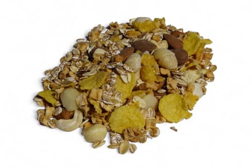 NUSS POWER 5-KORN BIO Müsli I Cashew I Macadamia I Paranuss I Mandeln I ohne Zuckerzusatz (enthält von Natur aus Zucker) I Vegan I 1500g von MÜSLI MÜHLE Kernig Kornig Knusprig