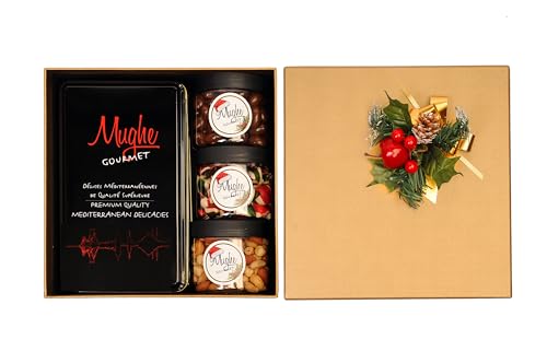 Mughe Gourmet Exklusive Gold Geschenkbox - Luxus-Geschenke für die Feiertage - Baklava, Türkische Delikatessen, Schokolade & Nüsse - Ideal für Weihnachten, Männer, Frauen und Familien Mughe Gourmet Exklusive Gold Geschenkbox - Luxus-Geschenke für die Feiertage - Baklava, Türkische Delikatessen, Schokolade & Nüsse - Ideal für Weihnachten, Männer, Frauen und Familien von MUGHE GOURMET