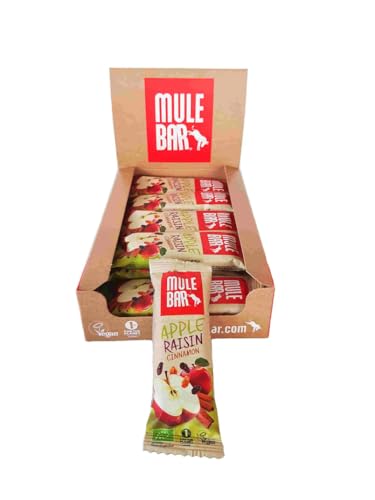 MULEBAR – Schachtel mit 15 Energieriegeln – Apfel-Rosine-Zimt – Weiche Textur – Leicht verdaulich – 100% natürliche, biologische und vegane Zutaten – 40 g MULEBAR – Schachtel mit 15 Energieriegeln – Apfel-Rosine-Zimt – Weiche Textur – Leicht verdaulich – 100% natürliche, biologische und vegane Zutaten – 40 g von MULEBAR
