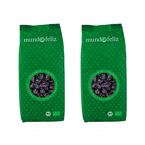 Mundo Feliz Bio Pflaumen getrocknet, entsteint, ungeschwefelt, ungezuckert, 2 x 500g Mundo Feliz Bio Pflaumen getrocknet, entsteint, ungeschwefelt, ungezuckert, 2 x 500g von Mundo Feliz