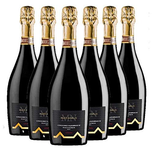 MUSTI NOBILIS Prosecco Conegliano Valdobbiadene, Extra Dry Millesimato, Schaumwein, Ideal als Apéro, zu Vorspeisen, Risotto, erste Gemüse- und Fischgerichte, 6 x 750 ml, Made in Italy, 11% Vol MUSTI NOBILIS Prosecco Conegliano Valdobbiadene, Extra Dry Millesimato, Schaumwein, Ideal als Apéro, zu Vorspeisen, Risotto, erste Gemüse- und Fischgerichte, 6 x 750 ml, Made in Italy, 11% Vol von MUSTI NOBILIS