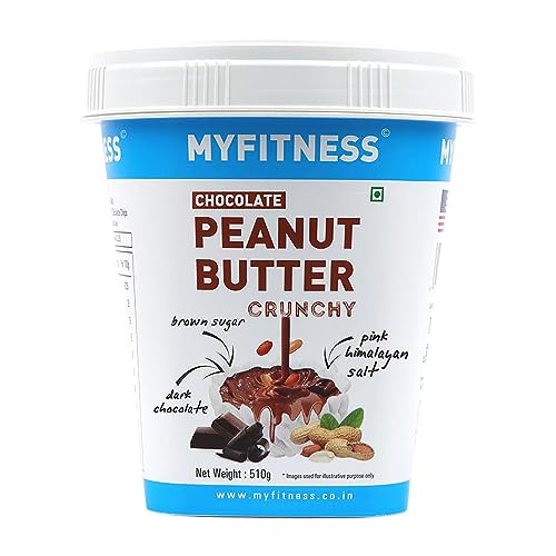 MYFITNESS Peanut Butter Chocolate Crunchy Non-GMO Gluten-Free No Preservative All Natural Ingredient High Protein Made with American Recipe, 510 gm von MYFITNESS