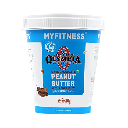 MYFITNESS Peanut Butter Dark Chocolate Olympia Non-GMO Gluten-Free No Preservative All Natural Ingredient High Protein Made with American Recipe, 510 gm von MYFITNESS