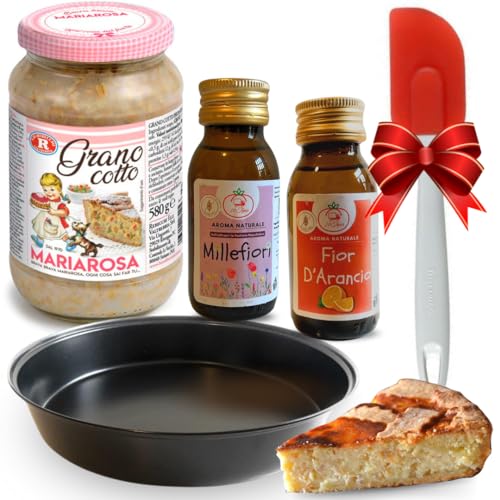Grano Cotto Per Pastiera Napoletana 580gr + Aroma Millefiori 60cc + Aroma Aroma Fior D'Arancio 60cc + Pennello Silicone + Teglia Forno Tonda - Natale 202 Grano Cotto Per Pastiera Napoletana 580gr + Aroma Millefiori 60cc + Aroma Aroma Fior D'Arancio 60cc + Pennello Silicone + Teglia Forno Tonda - Natale 202 von myself