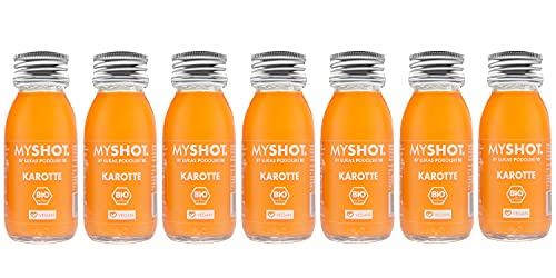 Karotte-Shot Set - für deine innere Schönheit. Bio und vegan. OHNE Zucker KEINE Zusatzstoffe. 7 x 60 ml von MYSHOT. By Lukas Podolski 10