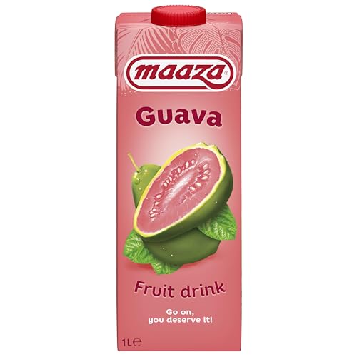 Maaza Guava Fruit Drink, Guave Fruchtsaft zum Genießen, 6x1l von Maaza