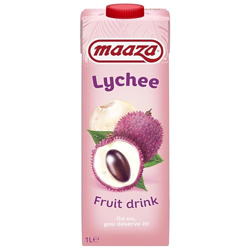 Maaza Lychee Fruit Drink, Litschi Fruchtsaft zum Genießen, 6x1l von Maaza