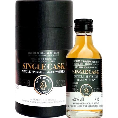 Whisky Macallan 24 Jahre Miniaturflasche 4cl Vegan Macallan Distillery Vereinigtes Königreich UK 40ml-Fl Whisky Macallan 24 Jahre Miniaturflasche 4cl Vegan Macallan Distillery Vereinigtes Königreich UK 40ml-Fl von Macallan Distillery