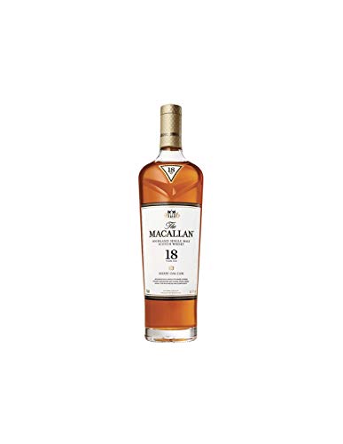 The Macallan 18 Years Old SHERRY OAK CASK Highland Single Malt Scotch Whisky 43% Volume 0,7l in Geschenkbox Whisky von Macallan