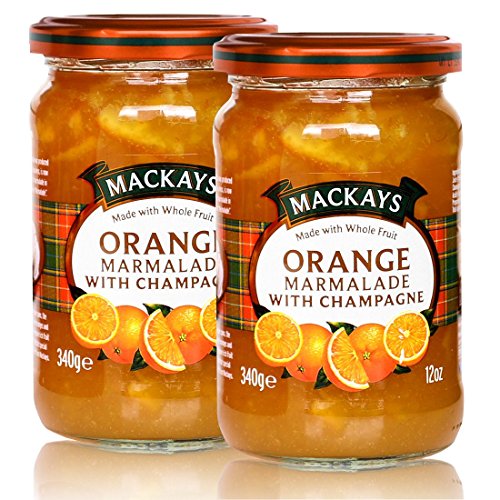 2x Mackays Orangen Marmelade Champagner Marc de Champagne 340g von Mackays