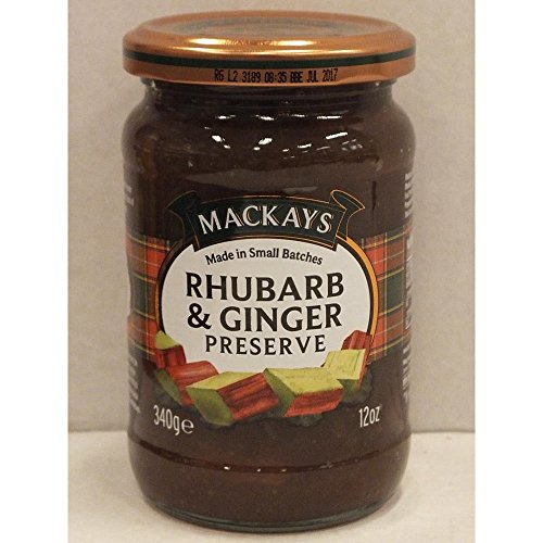 Mackays Rhubarb & Ginger Marmalade 340g Glas (Rhabarber-Ingwer-Marmelade) von Mackays