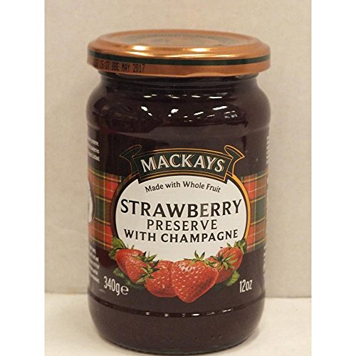 Mackays Strawberry with Champagne Marmalade 340g Glas (Erdberren mit Champagner) von Mackays